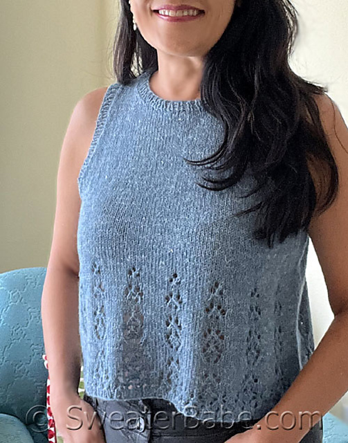 mame ☆ Pedicel Pattern Sleeveless Knit Ravelry: 2948- PARIS SLEEVELESS top pattern by Emi Harrington