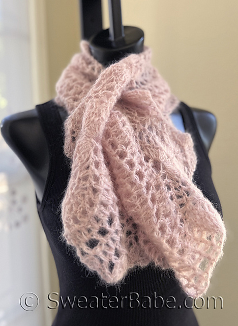 マフラー・ストール mellotory 100% Cashmere Crochet Shawl Muffler (Ivory) Ravelry: #34 Wavy Edged Crochet Scarf pattern by SweaterBabe