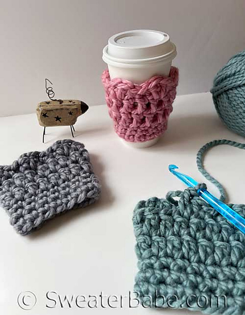 #381 Easy Crochet Coffee Sleeve