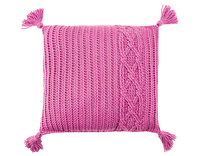 Intertwined Jewels Cabled Pillow