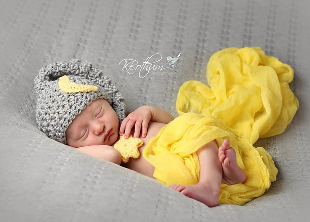 Over The Moon Newborn Hat