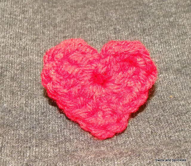 Crochet Heart Applique