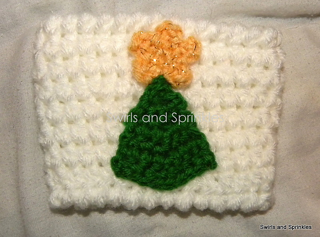 Christmas Tree Coffee Kozie Applique