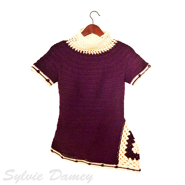 Myrtille asymmetric tunic
