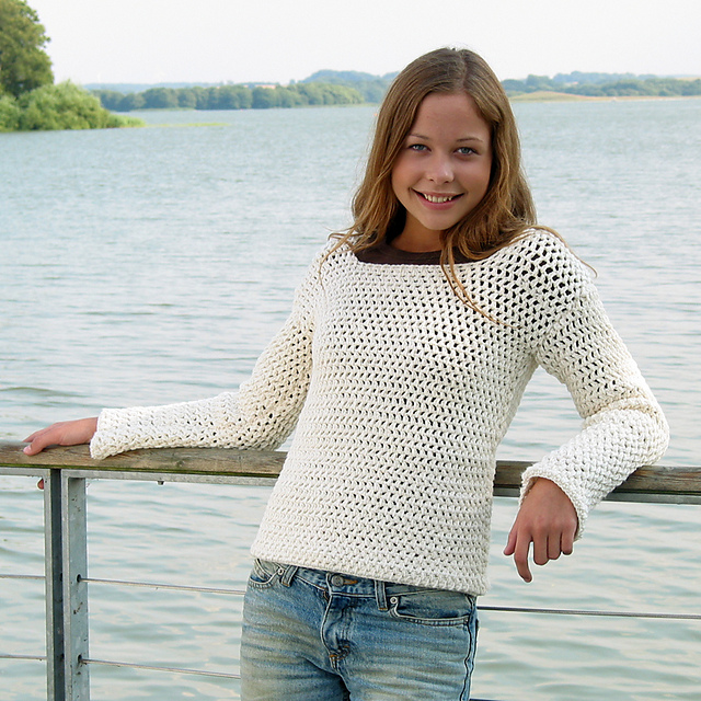 Sweater i knop-mønster