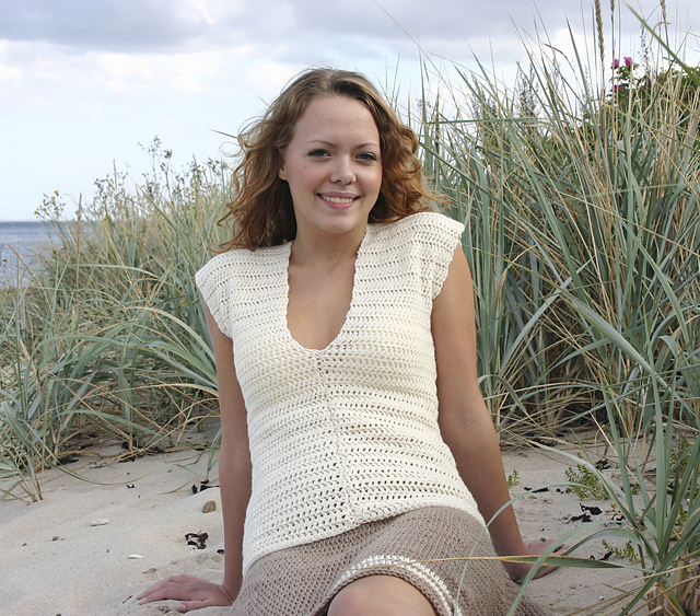 V-Neck Top / Bluse Uden ærmer