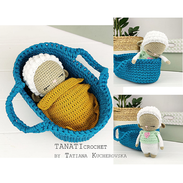 Baby lamb in the cradle