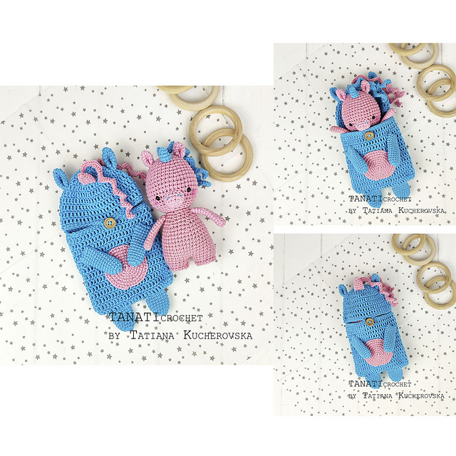 Sleeping bag and toy unicorn