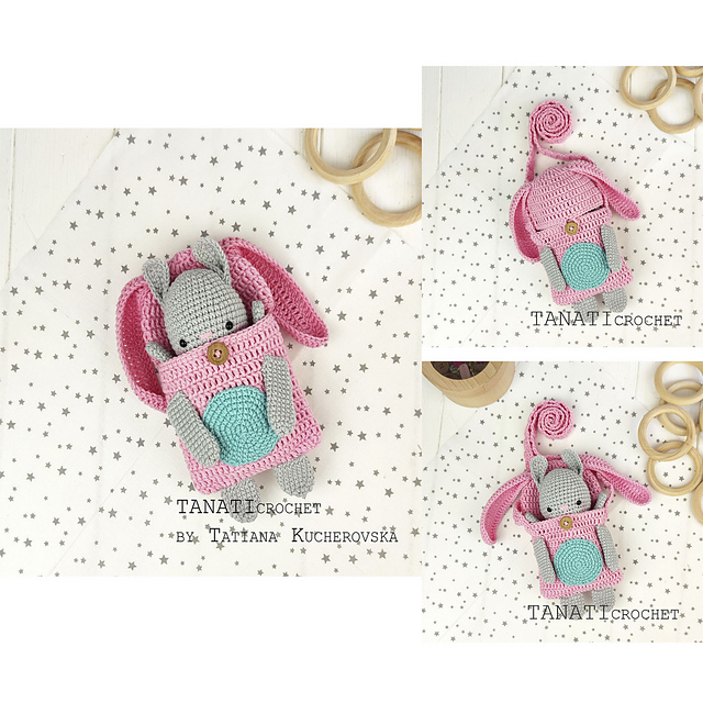 Sleeping bag and toy bunny