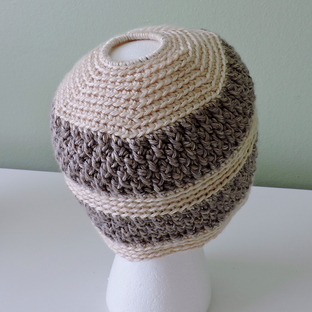 Alternating Posts Messy Bun Hat