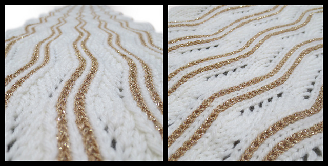 Undulation Rib pinstriped scarf