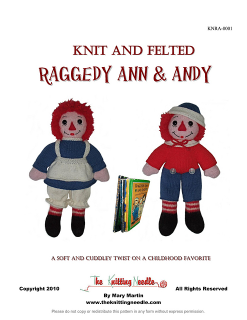 Ravelry: Raggedy Ann & Andy - pattern # KNRA-0001 pattern by Mary
