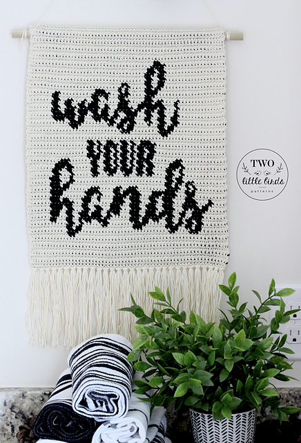 {Wash Your Hands} Wall Hanging