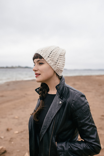 Diagonal Lace Beanie