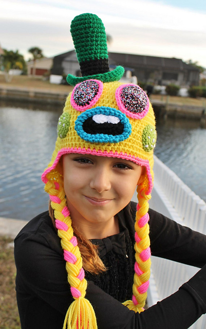 Ravelry: Trolls Mr Dinkles Earflap Hat pattern by Jen Knight
