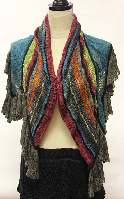 Shibori Ruffled Wrap