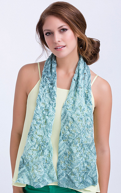 Blue Lagoon Entrelac Scarf