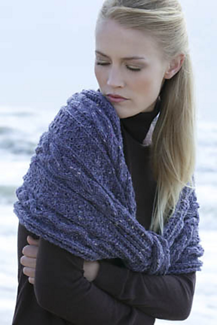 Amagansett Cabled Shawl