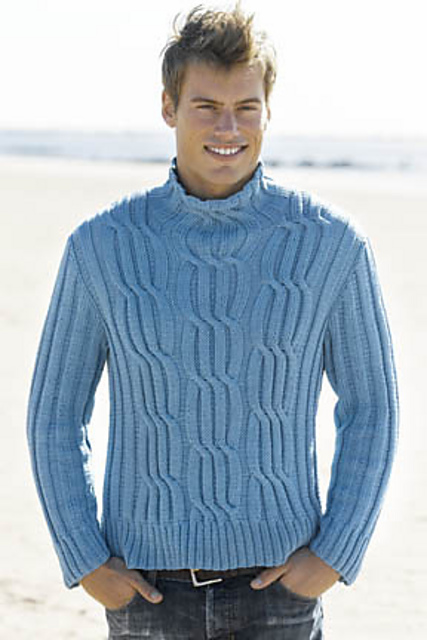 Men's Cabled Turtleneck