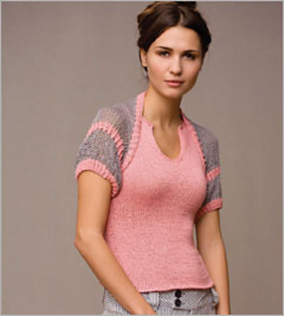 Shell and Short Sleeve Shrug