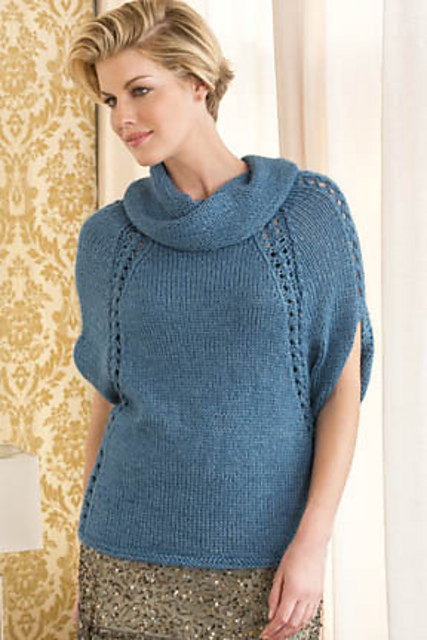 Eyelet Knit Patchwork Raglan Sleeve Pullover Top main image 0