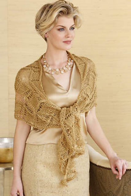 Juliette Scalloped Eyelet Shawl