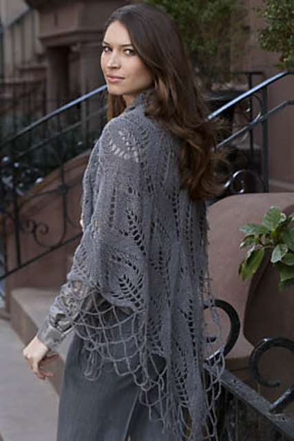 Lucia Lace & Leaf Shawl