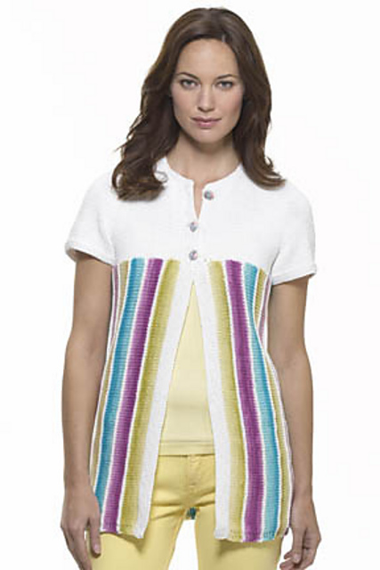 Short-Sleeve Cardigan Tunic
