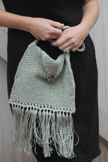 Sage Fringed Bag