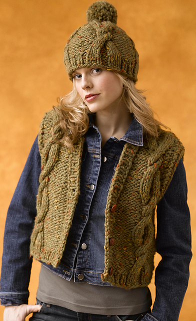 Baby Tweed Vest with Hat