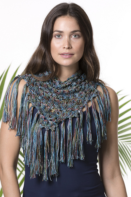 Fire Island Fringed Shawl/Bandana