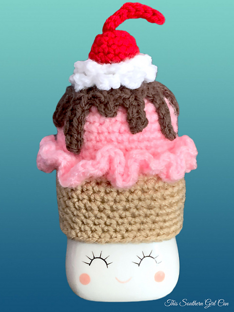 Ice Cream Cone Marshmallow Mug Hat