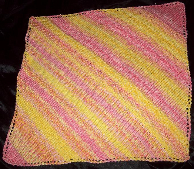 Textured Diagonal Baby Blanket