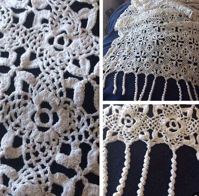 Crochet Lace Stole A-840
