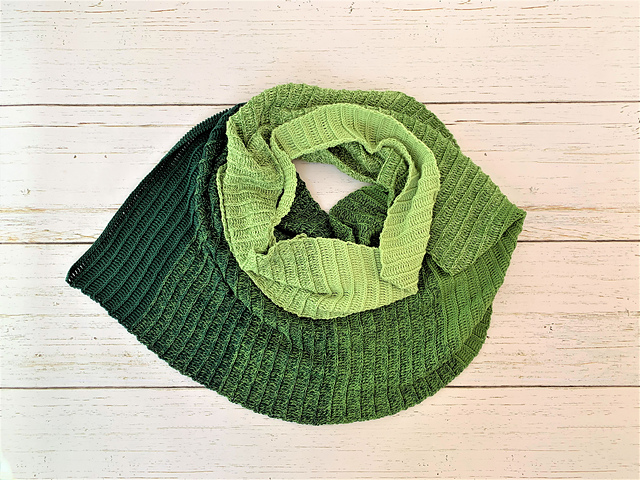 Emerald Asymmetrical Shawl