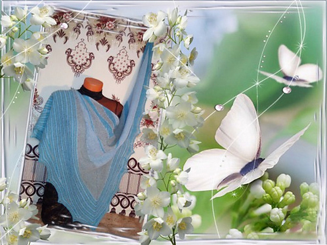 Shawl Sochnevy pebbles (Malachite)