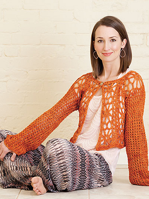 Burnt Orange Cropped Jacket