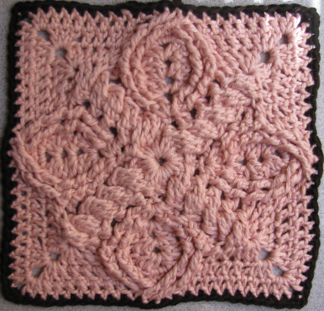 Cabled Flower Block