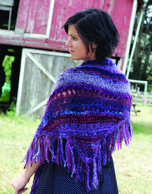 Textured Magic Triangle Shawl