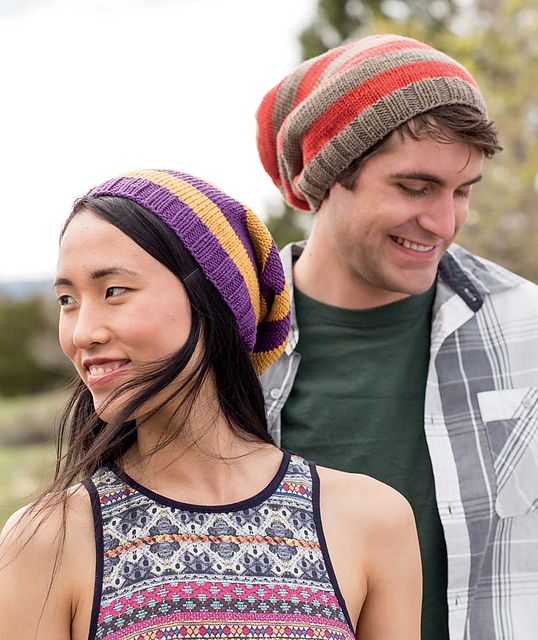 Striped Slouchy Hat
