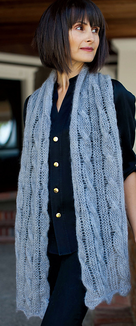 Mohair Cables Scarf