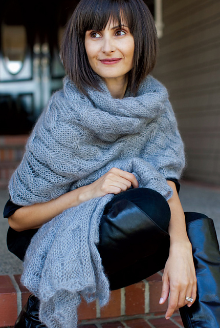 Mohair Cables Shawl