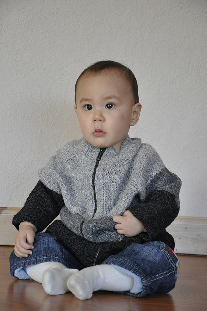 Baby cardigan med lynlås
