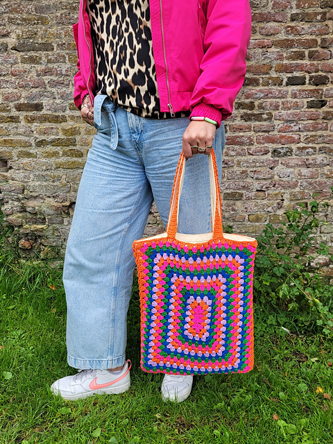 Gehaakte granny tas