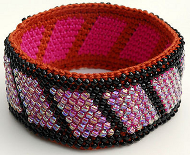 Ravelry Beaded Tapestry Cuff pattern by Carol Ventura