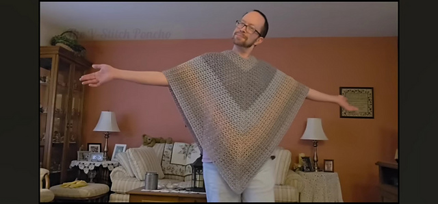 V Stitch Poncho