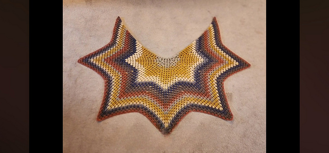 Granny Ripple Crescent Shawl