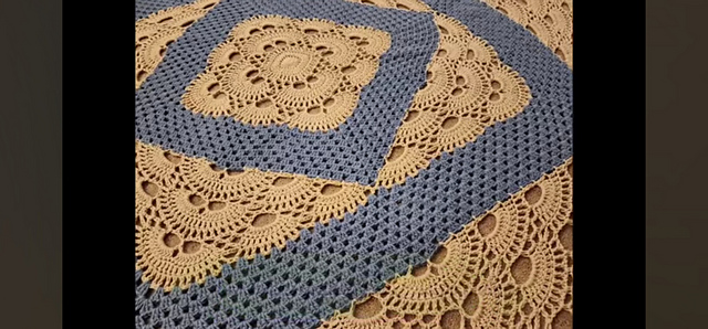 Granny Meets Virus Kaleidoscope Blanket