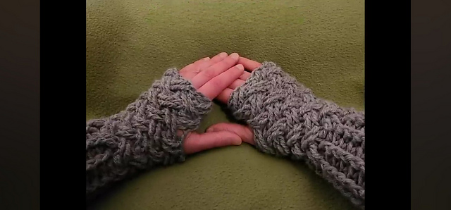 Celtic Weave Fingerless Gloves