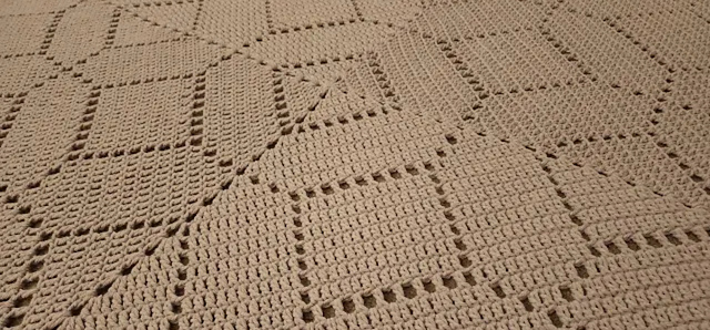 Tesselated Waffle Filet Blanket